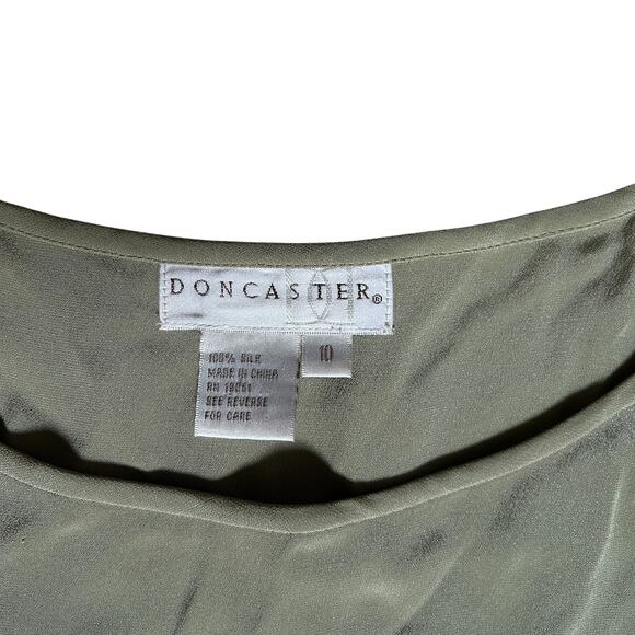 Doncaster Green 100% Silk Sleeveless Pullover Tank Top Size 10 Excellent Quality - Picture 4 of 9